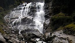 Der Grawa Wasserfall am Wilde-Wasser-Weg im Stubaital
